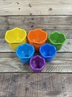 6x Animal Round Wavy Baby Building Blocks 2x4 Zoo Farm Infant Stacking Cups Toy