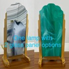 Rewired Antique Vtg Art Deco Night Light  2 Glass Panels  Accent Lamp Table Desk