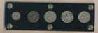 United States Type Nickels Set In Capital Holder 1839 1869 1883 1942