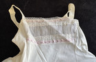 Vintage Girls    Crinoline Petticoat Slip     Full Skirt With Ribbon   Lace Trim