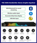 Tnz Sge6 - Audio Graphic Equalizer With Rear Rca 3 5 Auxiliary Input And Output 