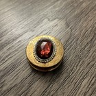 Viviane Woodard Solid Perfume Large Purple Rhinestone  1-5 8  Vintage Empty Look
