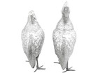 Vintage Spanish Silver Bird Figurines Circa 1970
