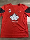 Vintage Nike Team Canada Olympics Hockey Jersey Size Large Youth Boys Red