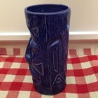 Blue Ceramic Hawaiian Tiki Mug Vase Sea International Huntington Beach Sticker