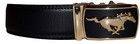Men s Belts Leather Length 34  Casual Dress Automatic Lock Gold Horse Buckle New