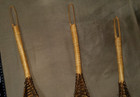 Set Of 3 Vintage Woven Wicker Nesting Wall Hanging Pocket Baskets