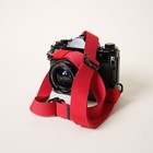 Dual Adjustable Red Camera Strap W  D-mount Hooks Handmade Custom