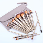Makeup Brushes 15pcs Champagne Gold Professional Makeup Brush Set Foundation Bru