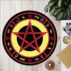 The Love Witch Patterned Rug  Astrology Rug  Movie Decor  Red Pentagram  Zombie