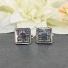 925 Sterling Silver Sapphire Cufflinks - Handmade Cufflinks September Birthstone