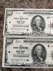 Lot Of 2x 1929  100 Dollar Bill Federal Reserve Note New York