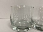 Kahlua Coffee Liqueur Etched Glasses Set Of 3 rocks Lowball Cocktail Glasses New