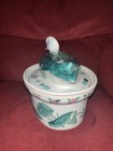 Vintage Hand Painted  Porcelain Asian Duck Tureen Casserole Dish