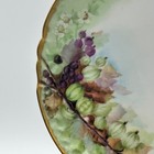 Antique J p  L  France Limoges Hand Painted Berry Scalloped Gold Gilt Plate 8 5 