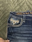 Rock Revival Men   s Blue Denim Bootcut Jeans Regular Fit Cotton Medium Wash