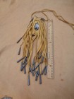 Native American 14 5  Deer Leather Medicine Bag With Fringe Beadwork