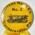 1961 Wernersville Pa Citizens Hose Co No 1   1 75  Celluloid Pinback Ribbon