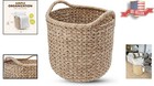 Elegant Large Round Seagrass Storage Basket - Perfect For Blankets   Toys
