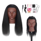 Mannequin Head 100  Human Hair Stand For Stylist Training 16 Inch A