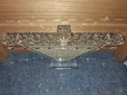 Crystal Hanukkah Menorah Hanukkiah Candle Holder Chanukah Blessing Prayer Hebrew