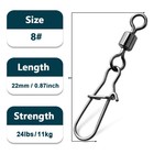 Duo-lock Fishing Snap Swivels 50-200 Pcs Stainless Brass Saltwater Barrel