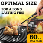 Fire Starter - Natural Pine Fire Starters For Fireplace  Campfires  Grill  Wood