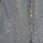 Vintage Rafaella Vest Womens Large Blue Denim Jeans Embroided Cottagecore Folk L