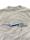 Vintage Y2k Boeing 777-200 Airplane Graphic Tee T-shirt Size Large Official 