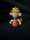 Vintage Rare Htf Wooden Boy With Hat Spring Bouncy Toy Baby Einstein