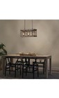 Antique Wood Farmhouse Chandelier  3-light Rustic Bronze Cage Light Fixtures