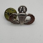 Us Army Senior Parachutist Silver Tone Badge Pin Airborne Jump Wings Military
