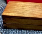 Very Old Sharpening Stone In Fitted Dovetailed Wooden Box 2 Sided Coarse  fine