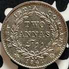 1841 India 2 Annas Lot jm9311 Silver  High Grade  Beautiful  Km 459