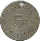 Hamilton  Ohio Oh Aug  Rapp Saloon Maverick Good For 5   Trade Token