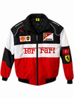 Vintage Style Racing Jacket White Medium Racing Inspired Sponsor Patch Bomber