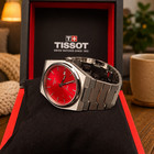 Tissot Prx 40mm Red Dial Swiss Quartz Stainless Steel Men s Watch T1374101142100