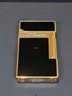 Top St Dupont Ligne 2 Black Gold Tribute Lighter Dual Flame With Box