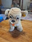 Steiff Stuffed Mopsy Dog       5  With Button  Bow And Tag Excellent Condition 