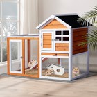47  L Wooden Chicken Coop Hen House Rabbit Hutch Poultry Cage Waterproof Roof