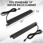8 Outlet Rack Mount Pdu Power Strip 1020j Surge 15a 1u Fits 19 Inch Server
