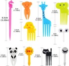 106pcs Food Picks For Kid fun Cute Mini Reusable Cartoon Animal Fruit Toothpick