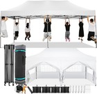10x20ft Heavy Duty Pop Up Canopy With 6 Sidewalls Commercial Outdoor Party Tent