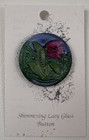 Vintage 1 25  Susan Clarke Shimmering Lacy Glass Button Hand Painted Czech Art