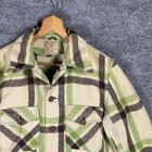 Vintage 30s 40s Monarch Milwaukee Wool Jacket Large Shacket Plaid Mackinaw