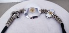 Vtg 80s Women s Metal Concho Adorned Braided Rope Waist Belt Fits