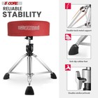 5 Core Drum Throne 4  Padded 400lb Capacity Comfortable Guitar Stool Heavy Duty