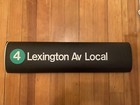 Ny Nyc Subway Roll Sign  4 Lexington Avenue Local Nycta R21 Small 1 Line Route