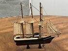 Vintage Wooden Sailing Boat Model On Stand