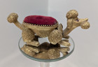 Vintage Florenza Poodle Dog Sewing Pin Cushion Bobblehead Trembler Cute 